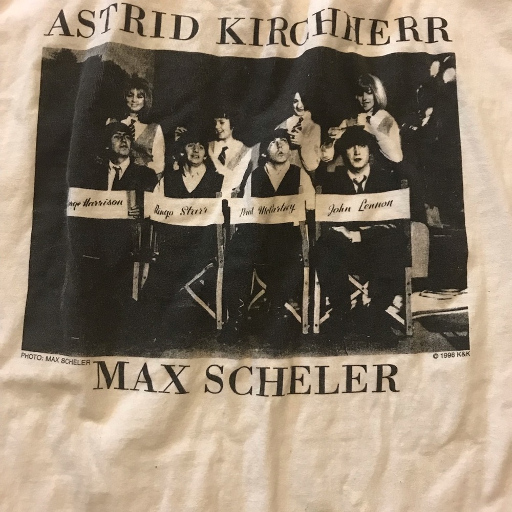 VTG 90s The Beatles Liverpool Days T Shirt Max Scheler Astrid Kirchherr